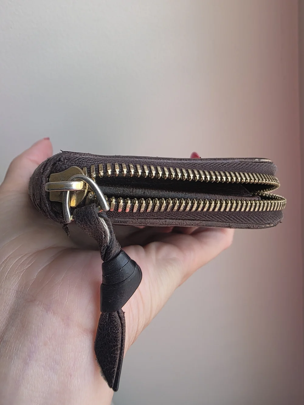 Bottega Veneta Brown Intrecciato Weave Large Zip Wallet - Good Condition!